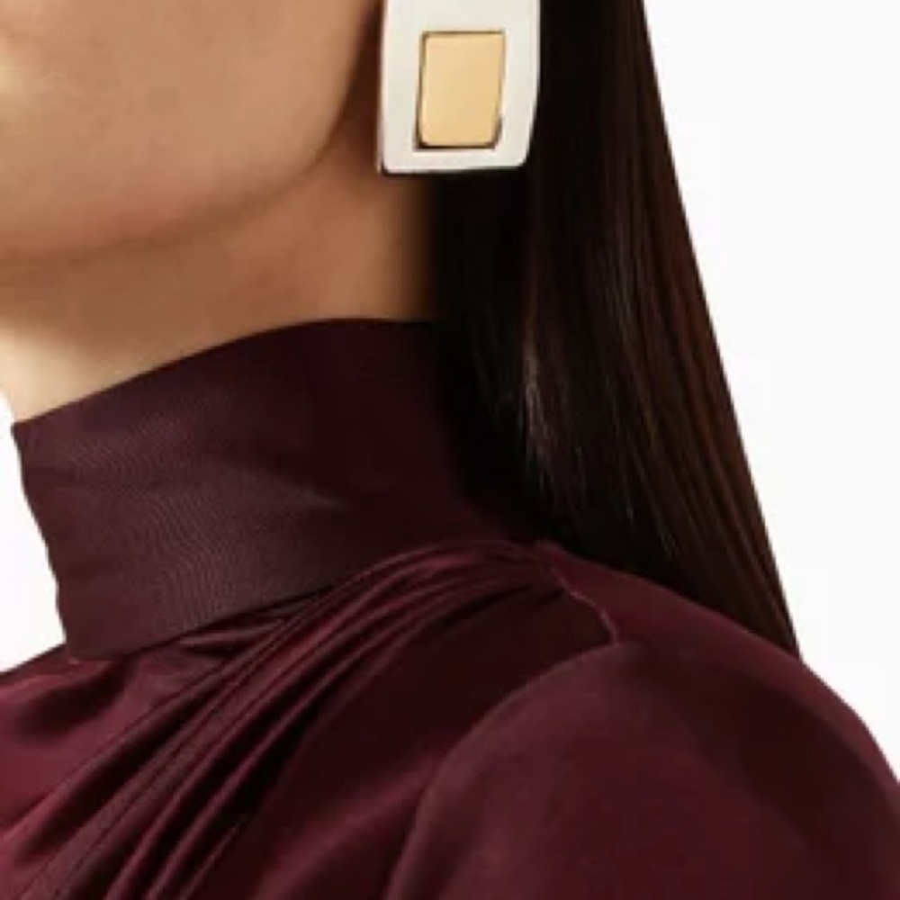 Heaven Mayhem Mixed Metal Plate Earrings | Silver & Gold Tone